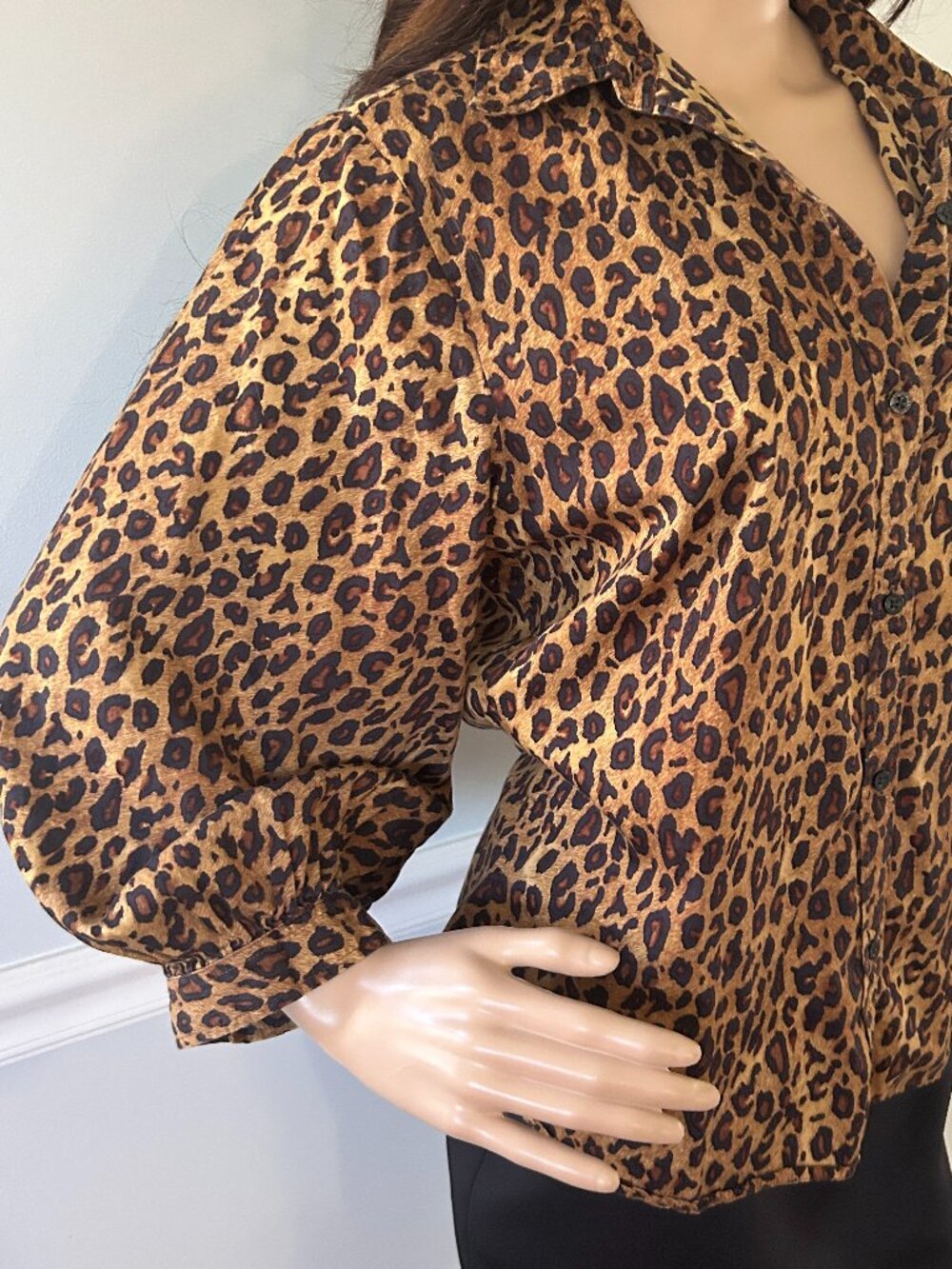 Ralph Lauren Animal Print Button Down Shirt Size M